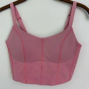 aerie Rose Pink Cropped Bustier Camisole